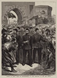 Return of Osman Pasha to Constantinople, In the Courtyard of the War Office